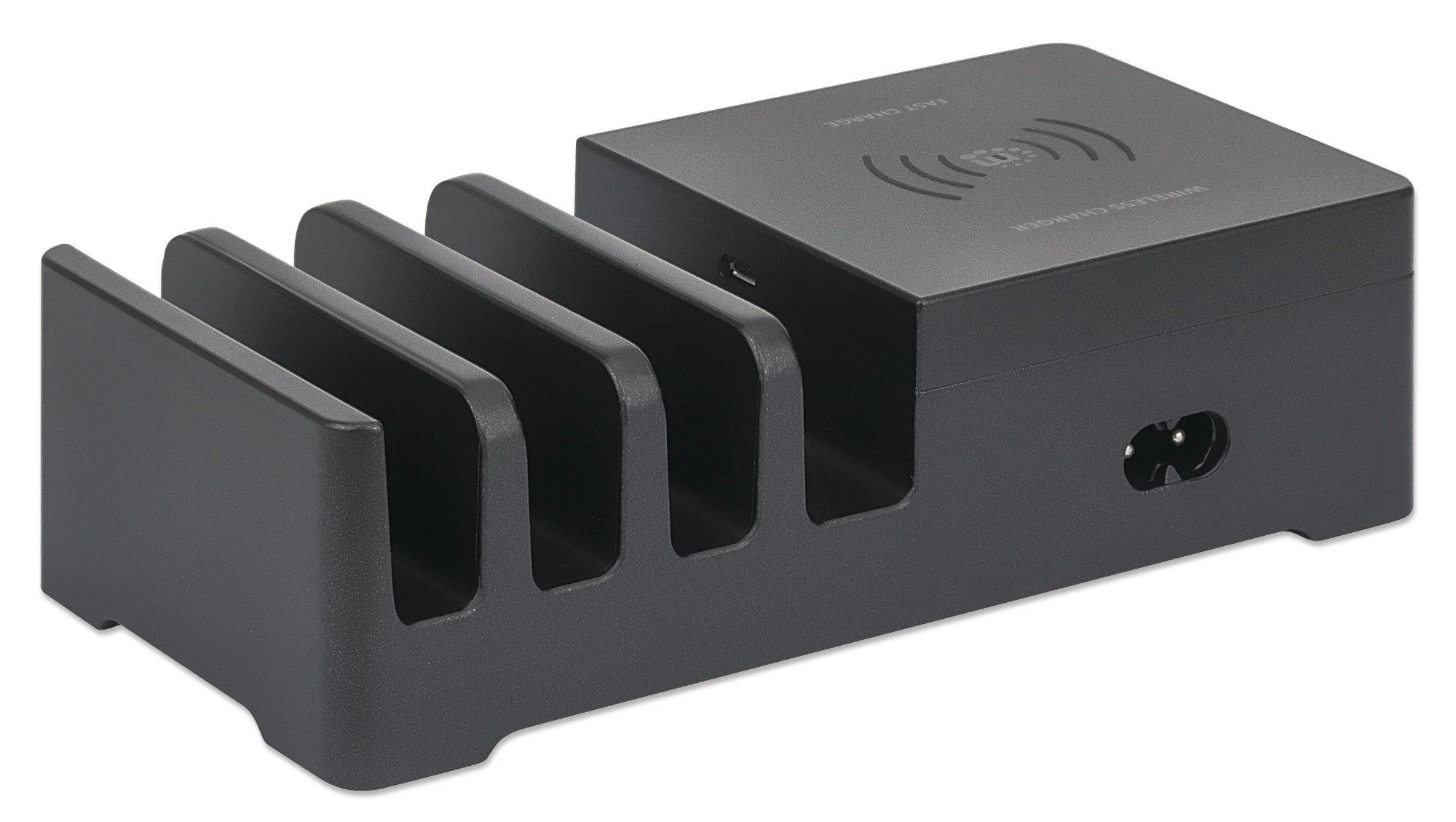 Manhattan Įkroviklis jungiama į tinklą 5x USB i Qi 55W, 1x USB-C, 3x USB-A, Qi