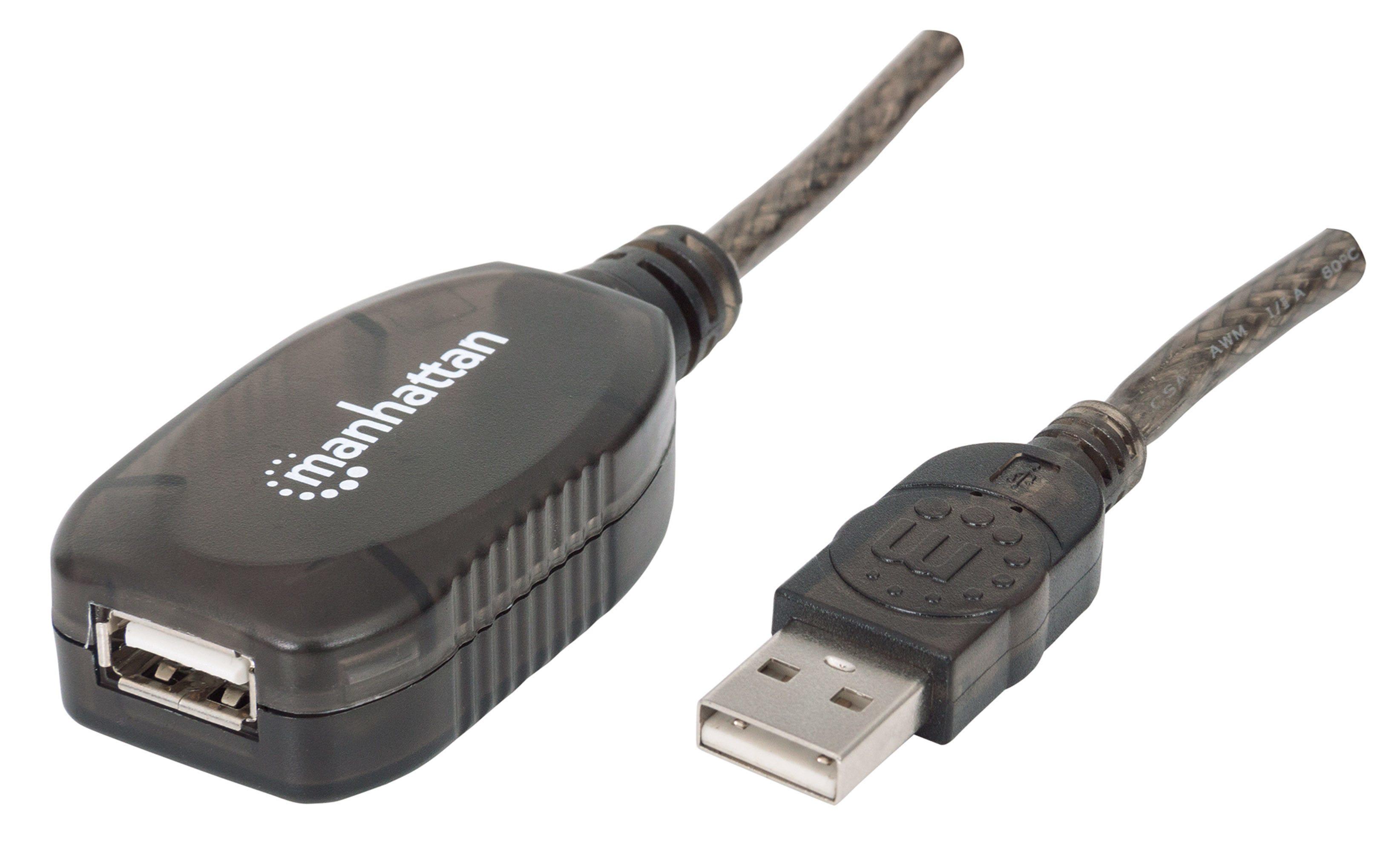 StarTech MANHATTAN didelės spartos USB aktyvusis prailginimo laidas su grandine, vyriškas / moteriškas, 20,0 m, 150958