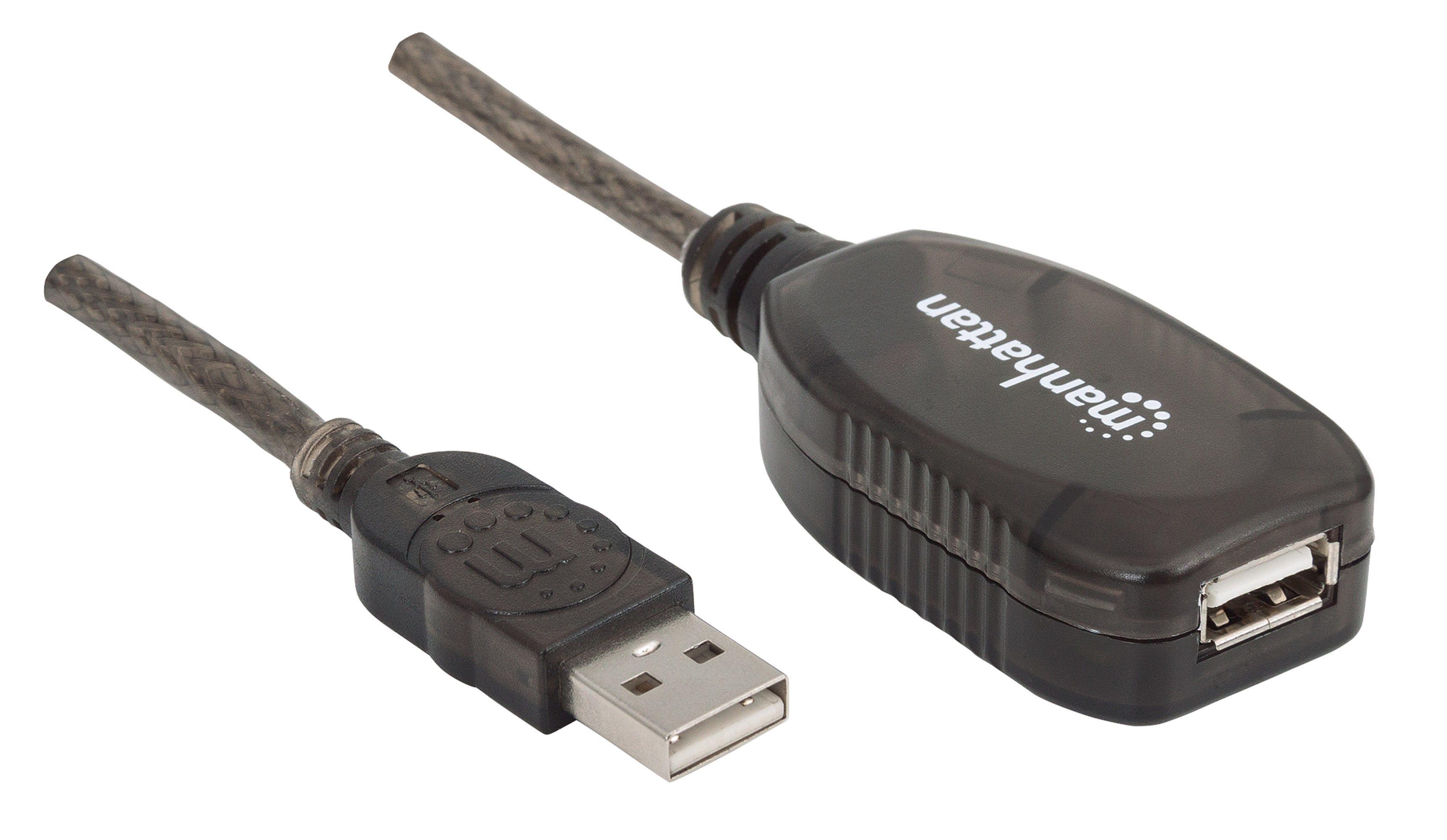 StarTech MANHATTAN didelės spartos USB aktyvusis prailginimo laidas su grandine, vyriškas / moteriškas, 20,0 m, 150958