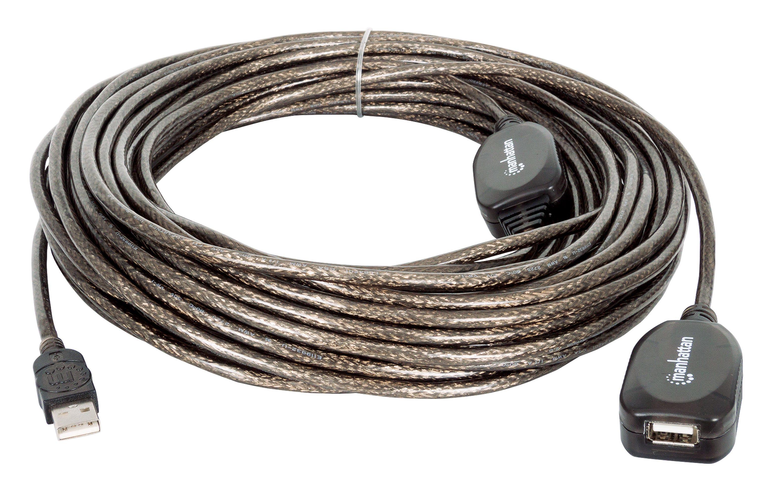 StarTech MANHATTAN didelės spartos USB aktyvusis prailginimo laidas su grandine, vyriškas / moteriškas, 20,0 m, 150958