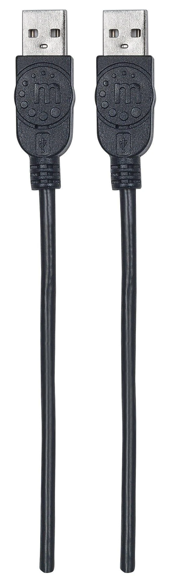 StarTech Manheteno didelės spartos USB A kabelis, USB 2.0, A tipo vyris – A tipo vyriškis, 480 Mbps, 1 m (3 pėdos), Juodas, 353892