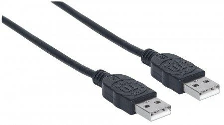 StarTech Manheteno didelės spartos USB A kabelis, USB 2.0, A tipo vyris – A tipo vyriškis, 480 Mbps, 1 m (3 pėdos), Juodas, 353892