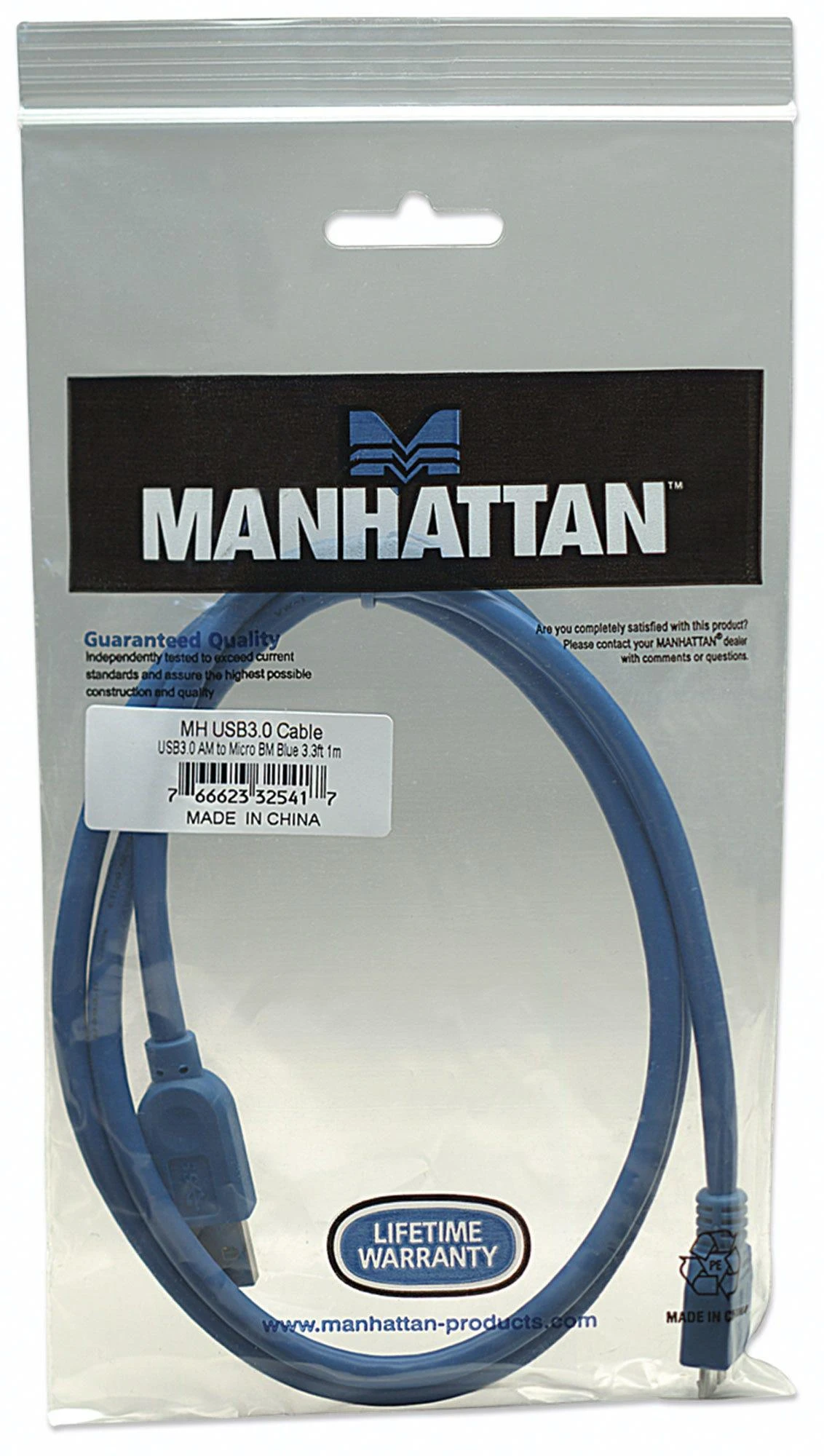 StarTech MANHATTAN A male į Micro B male USB 3.0
