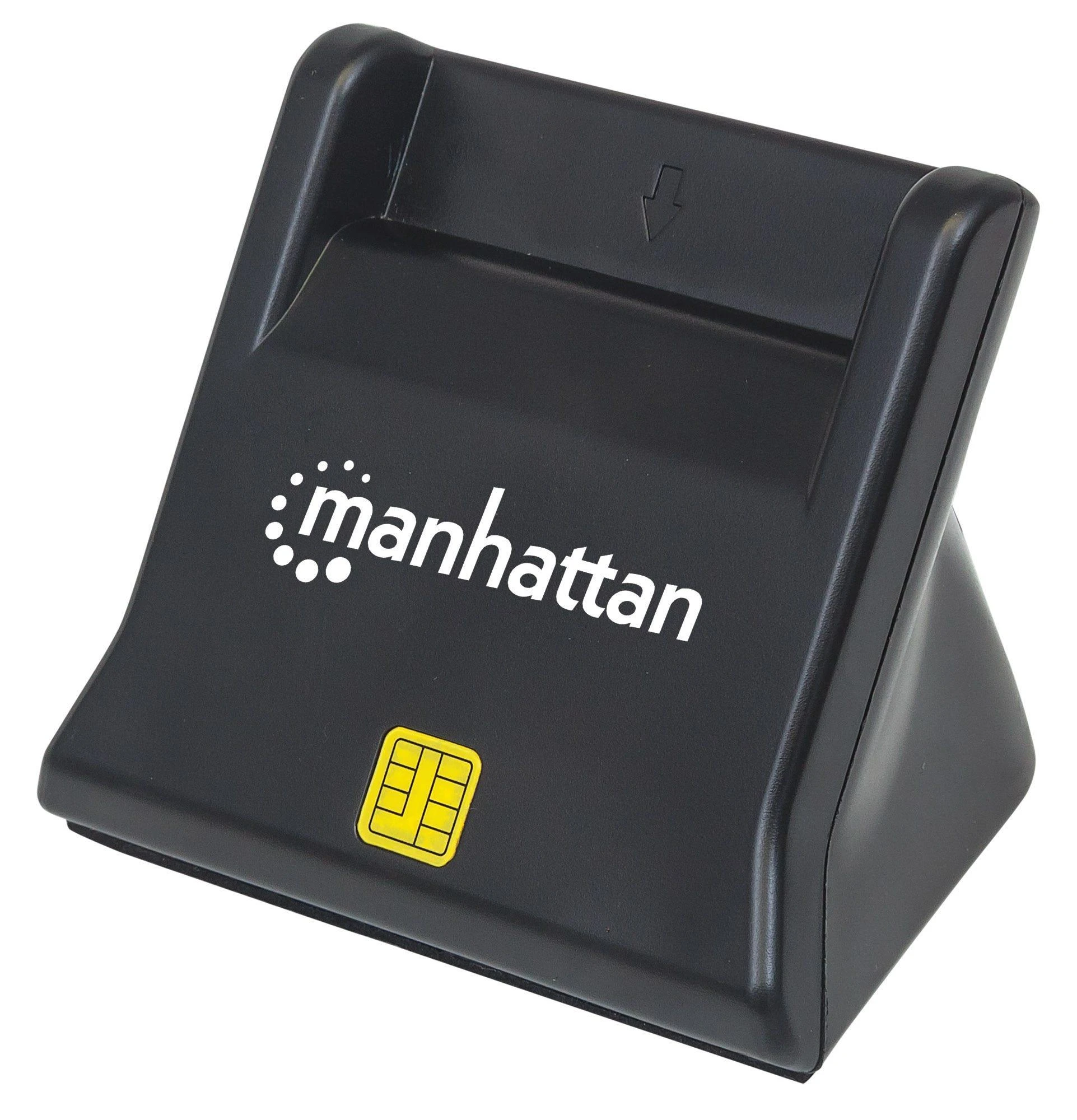 Skaitytuvas Manhattan MANHATTAN USB2.0-Smartcard/SIM-Kartenlesegerät mit Standfuß