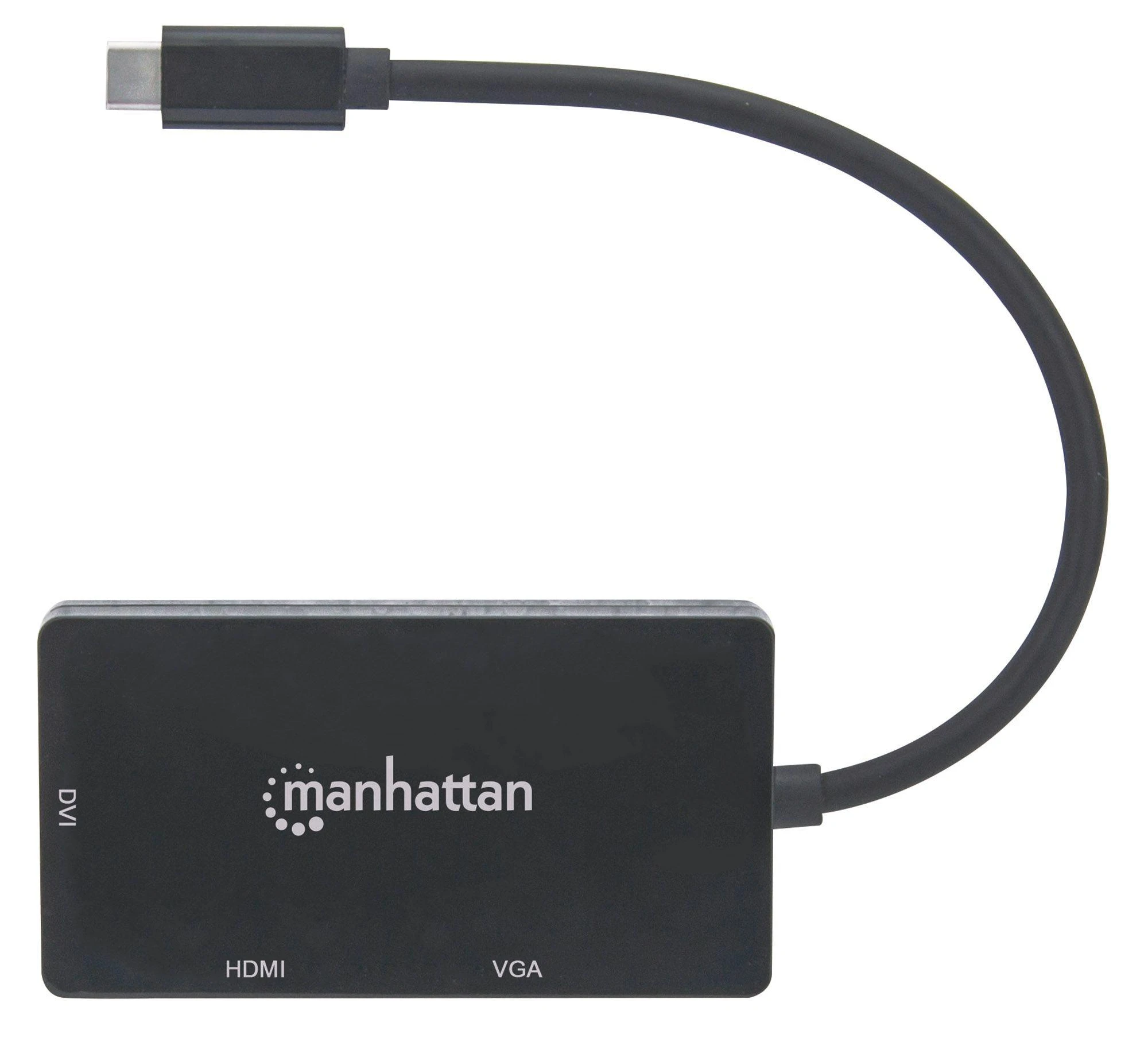 Manhattan USB-C į HDMI DVI VGA adapteris
