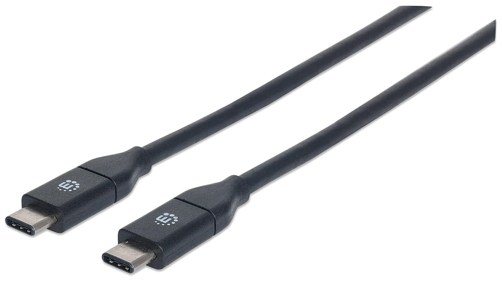 Kabelis USB Manhattan USB-C - USB-C 1 m Juodas (353526)