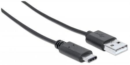 Intracom MANHATTAN USB 3.1 Gen 1 įrenginio kabelis 3 m A tipo kištukas iki C tipo kištukas 5 Gbps Juodas