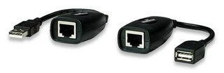 Manhattan 179300 kabelių sąsaja / invertavimo adapteris USB A & RJ-45 Juoda