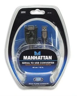 StarTech Intracom MANHATTAN USB į serijinį keitiklį jungia vieną serijinį įrenginį prie USB prievado lizdinės plokštelės