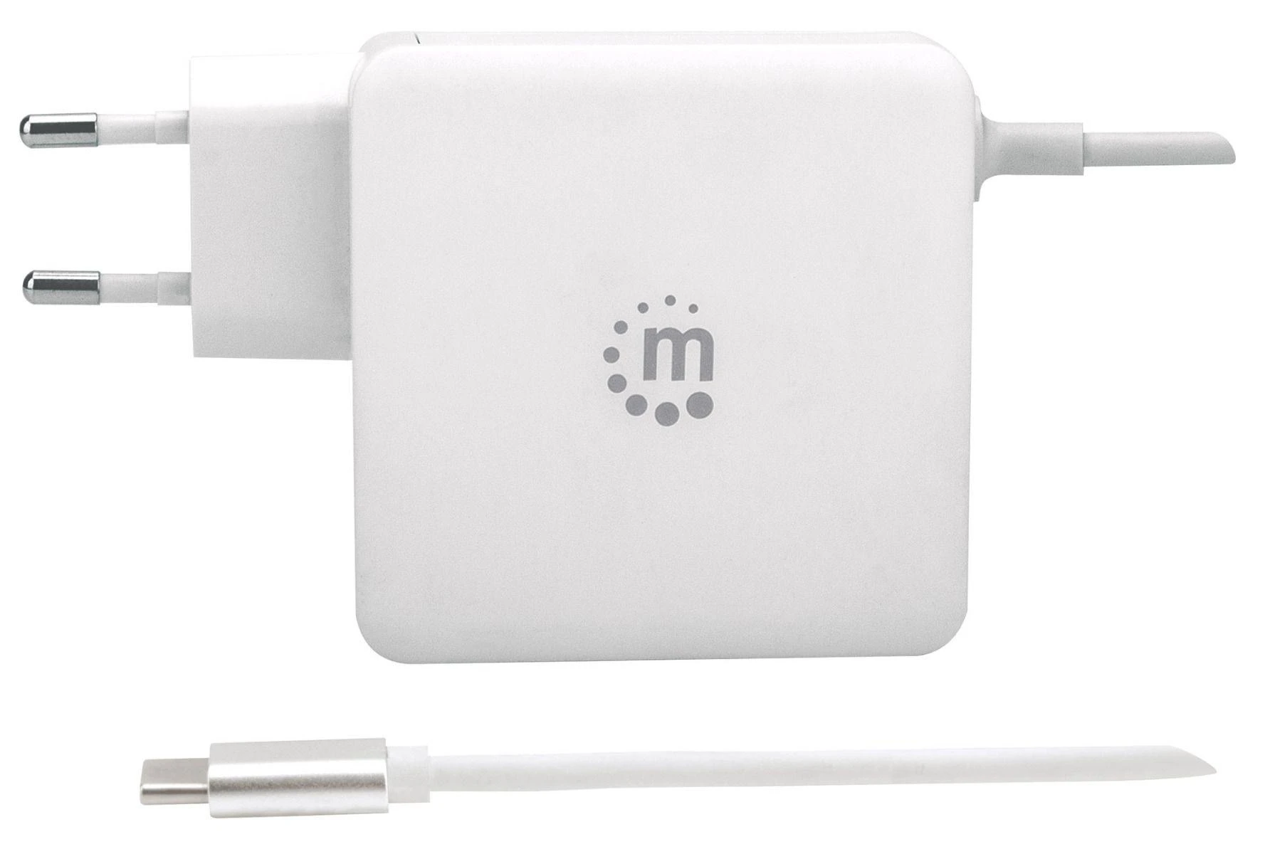 Manhattan kroviklis USB-C 5-20V iki 60W USB-A 5V iki 2.4A baltas