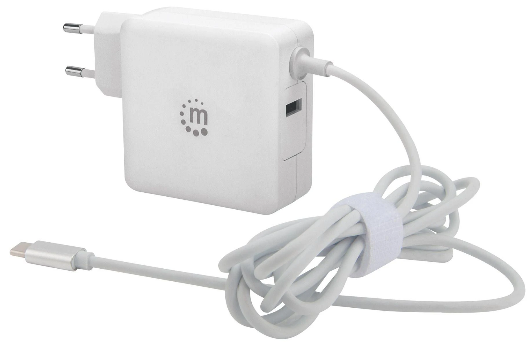Manhattan kroviklis USB-C 5-20V iki 60W USB-A 5V iki 2.4A baltas