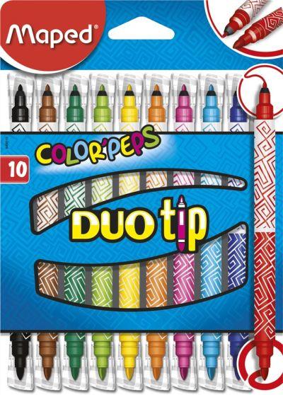Maped Flomasteriai ColorPeps Duo Tip, 10 spalvų