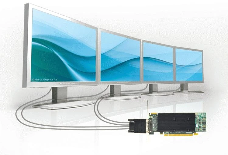 Vaizdo plokštė Grafikos plokštė Matrox M9140 LP QUAD 512MB DDR2 - PCI16X-EX QUAD-DVI OGL2.0 PASSIV