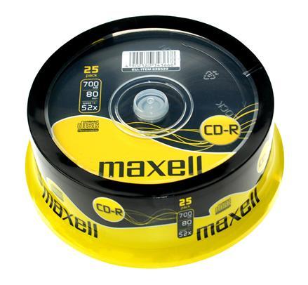 Maxell CD-R 700 MB 52x25 vnt (628529.40)