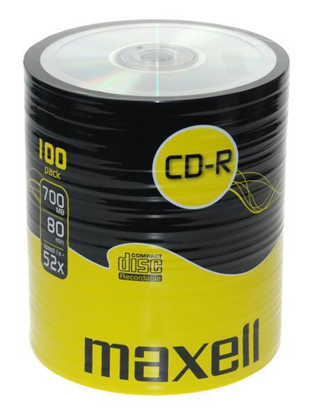 CD-R diskai MAXELL, 700MB, 52X, 80min., 100 vnt.