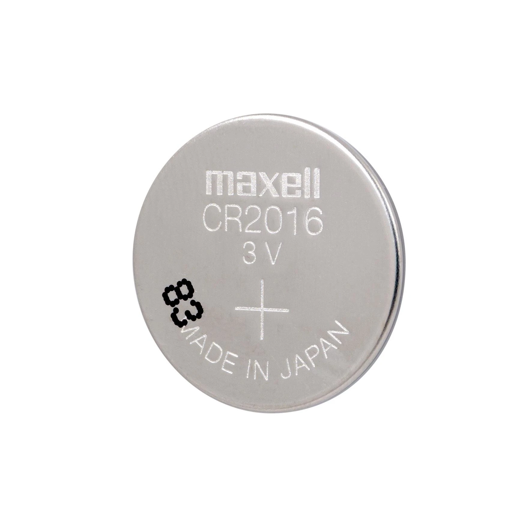 Maxell CR2016 3V ličio baterija iš arti
