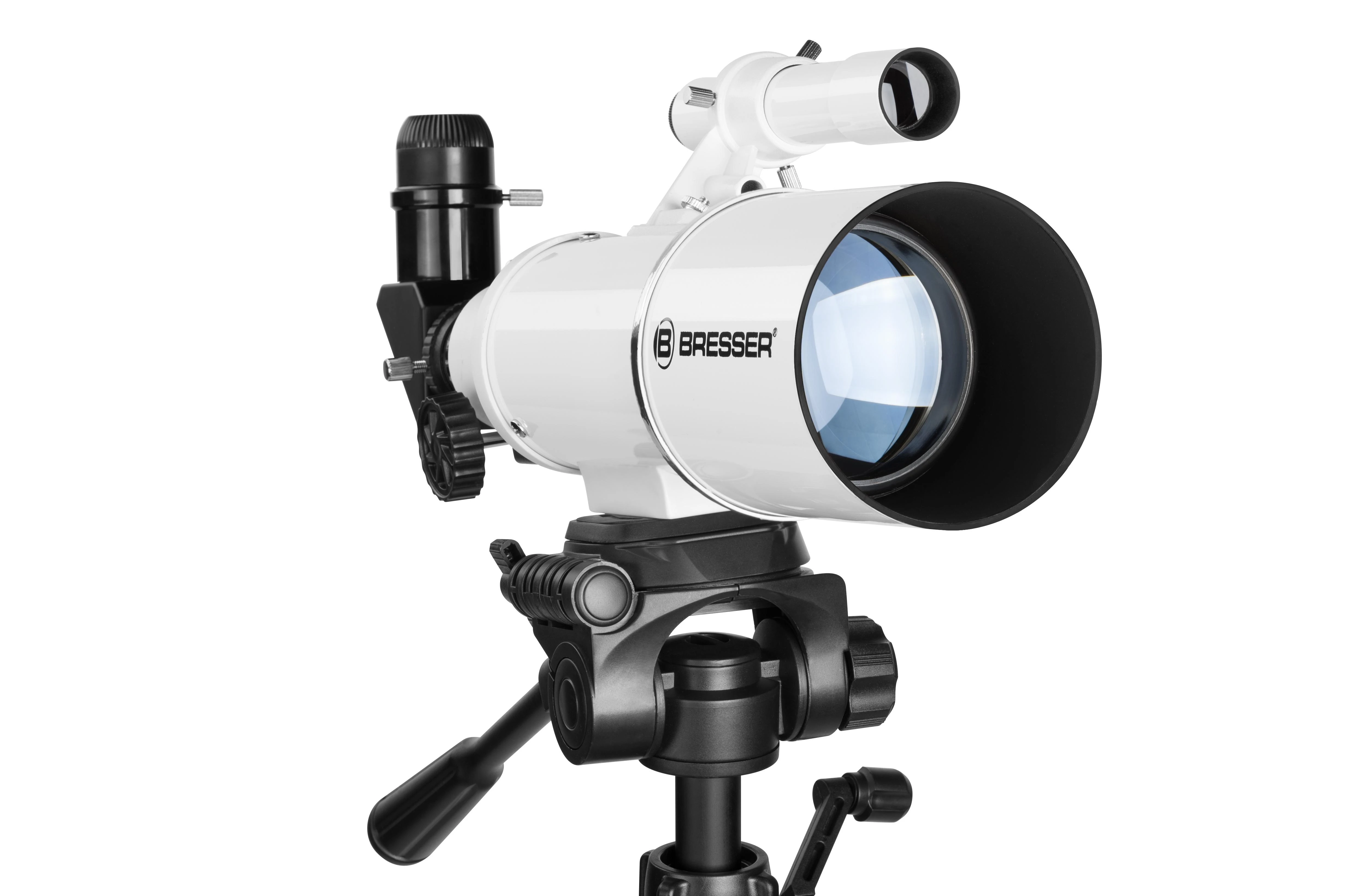 Teleskopas Bresser Classic 70/350 AZ 18 - 140x su išmaniojo telefono adapteriu