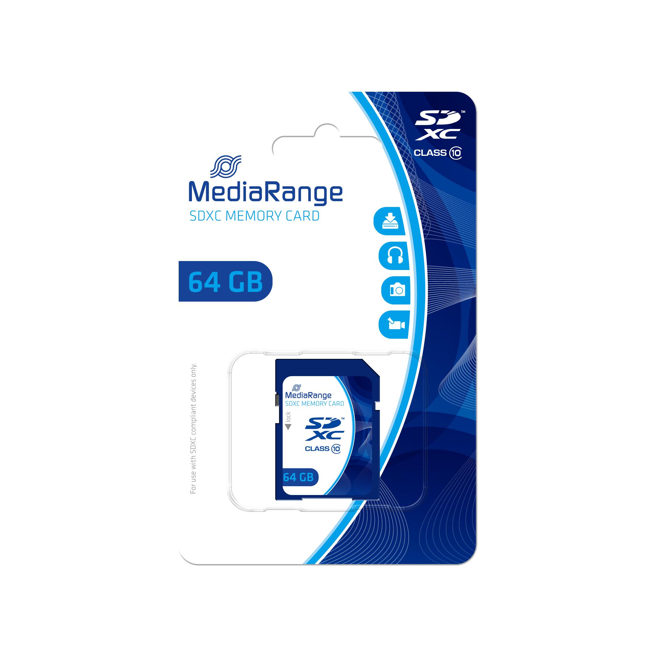 Atminties kortelė MediaRange SDHC 64GB Class10