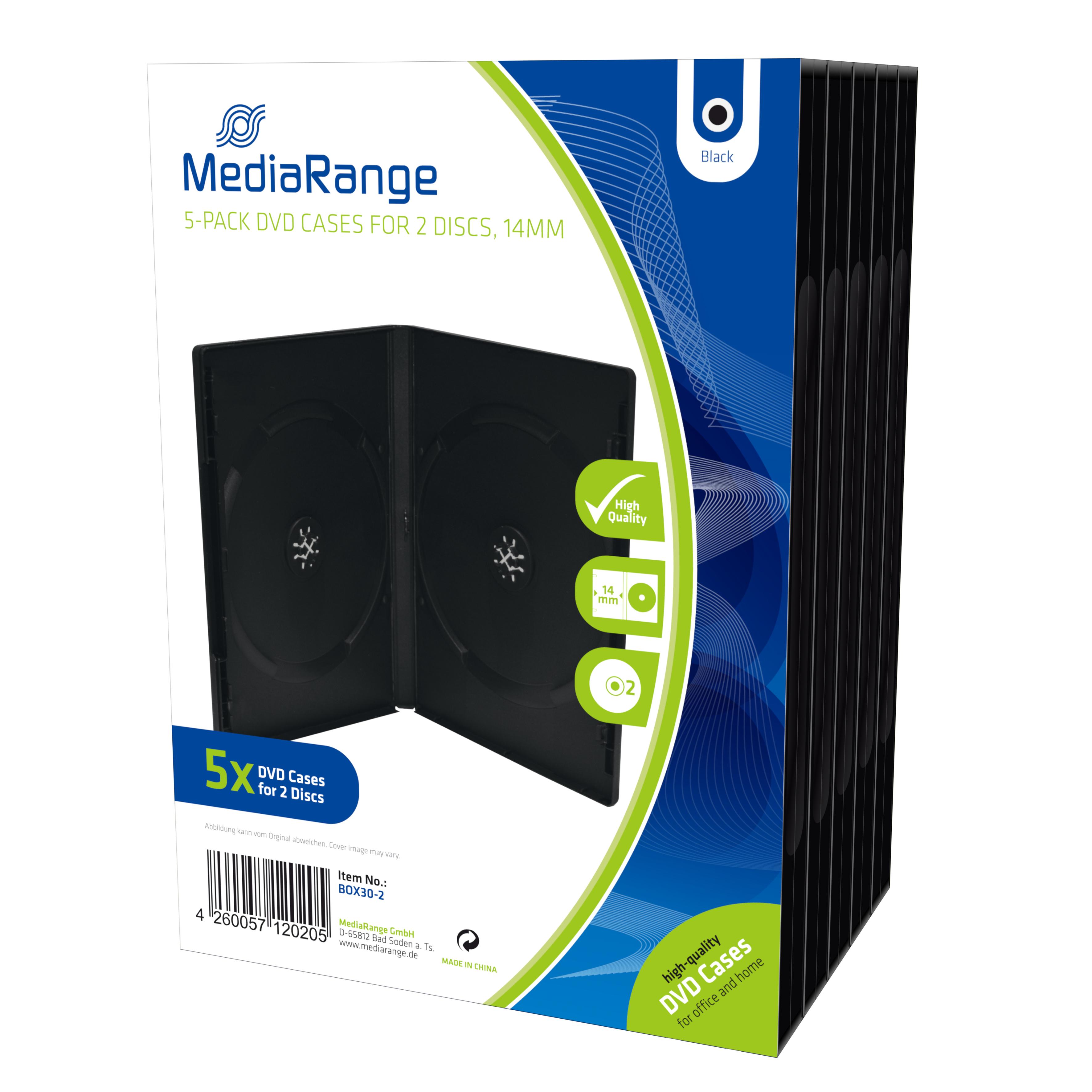 MediaRange dėžutės dviem diskams, 5 vnt (BOX30-2)