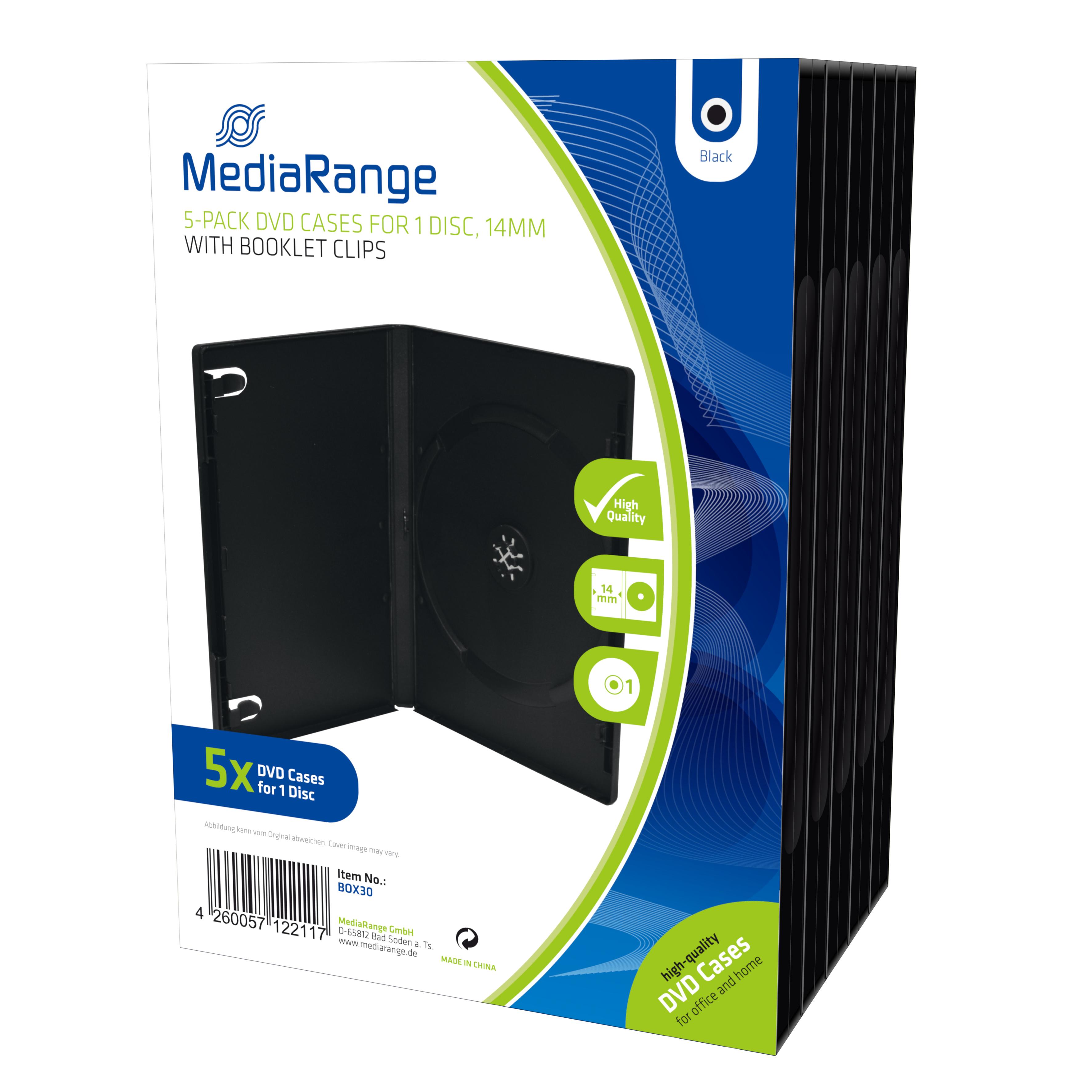 MediaRange Record dėklas, 5 vnt, juoda (BOX30)
