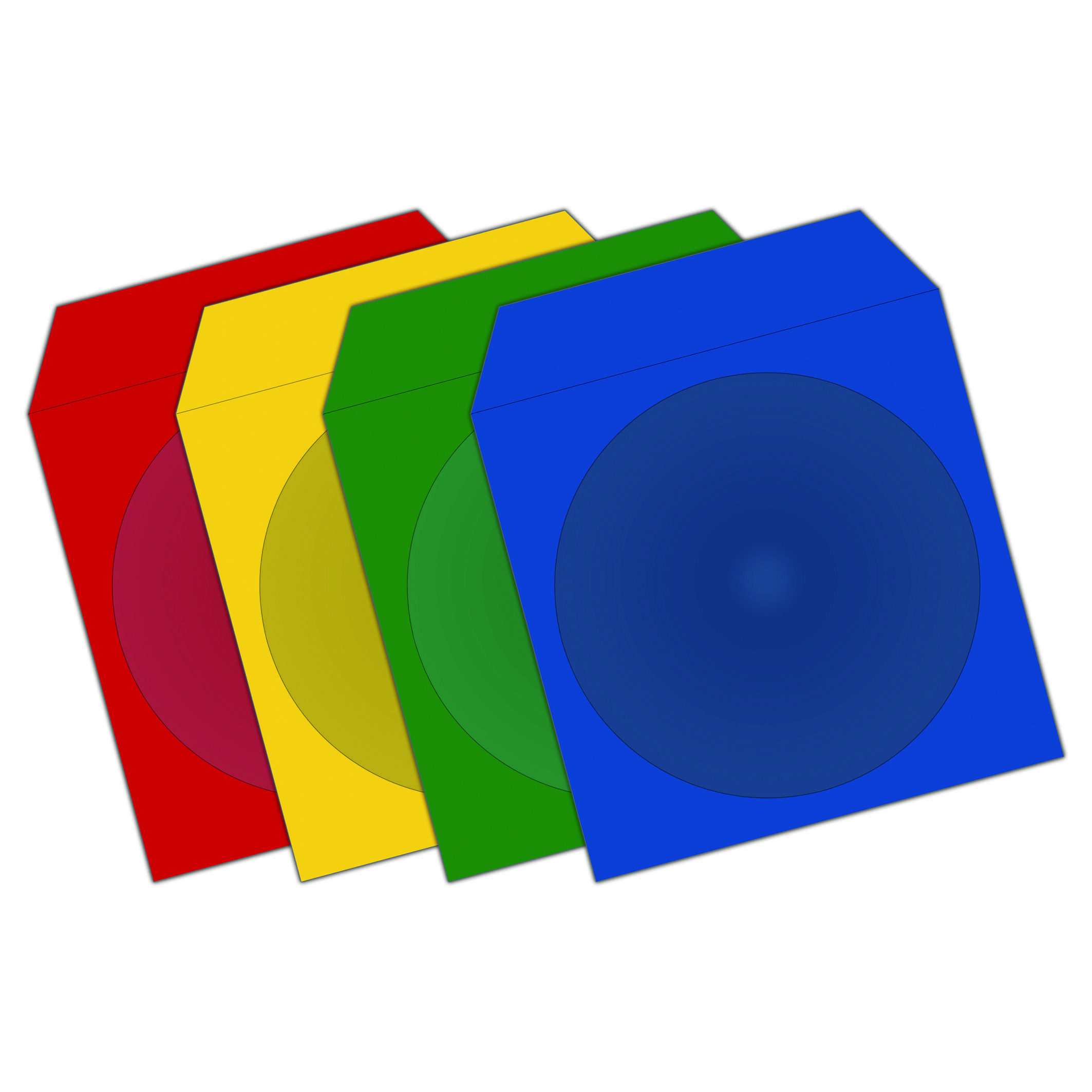 MediaRange spalvoti CD vokai, 100 vnt., 4 spalvos (BOX67)