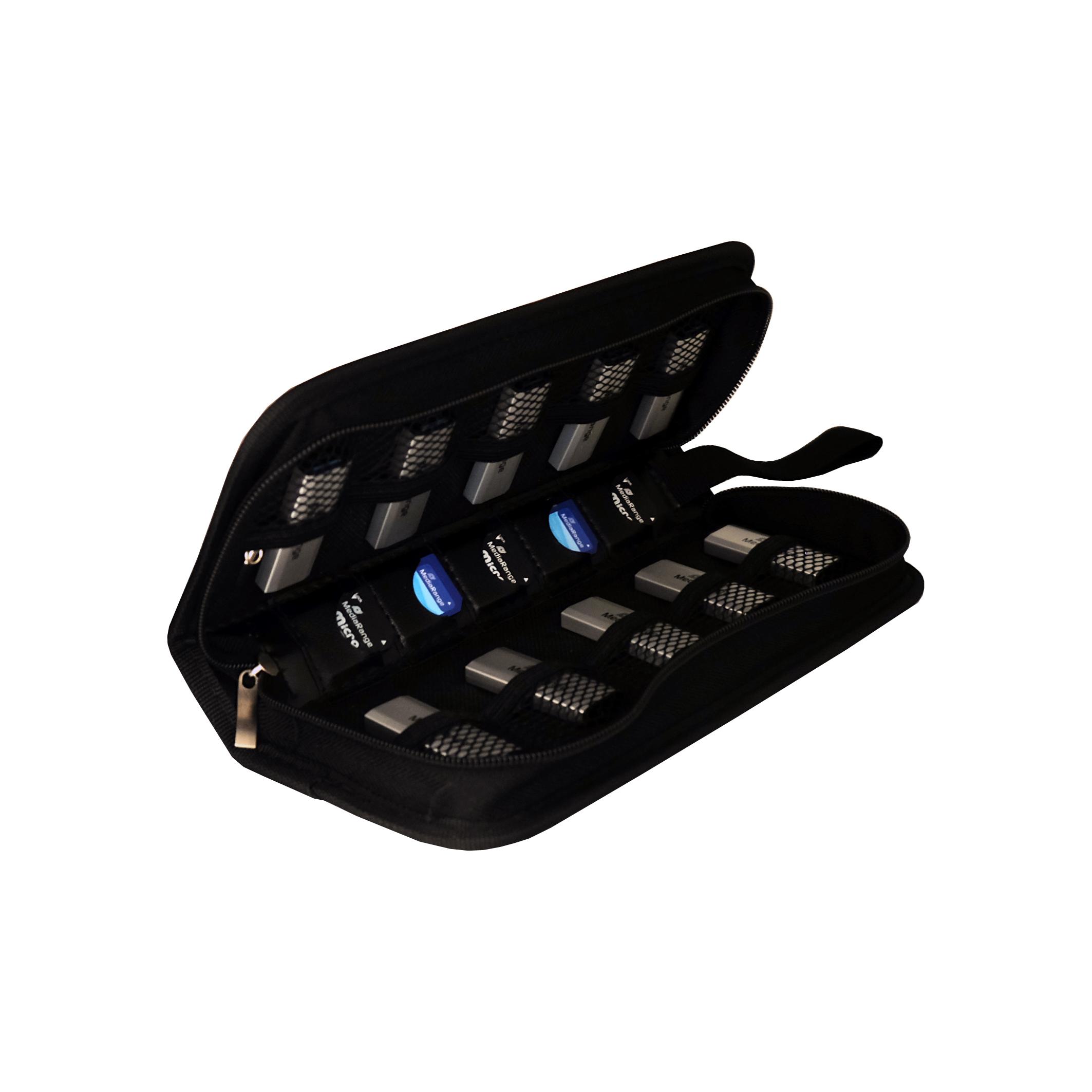 Dėklas MediaRange Portfel na 5 kart SD i 10 pendrive'ów (BOX99)