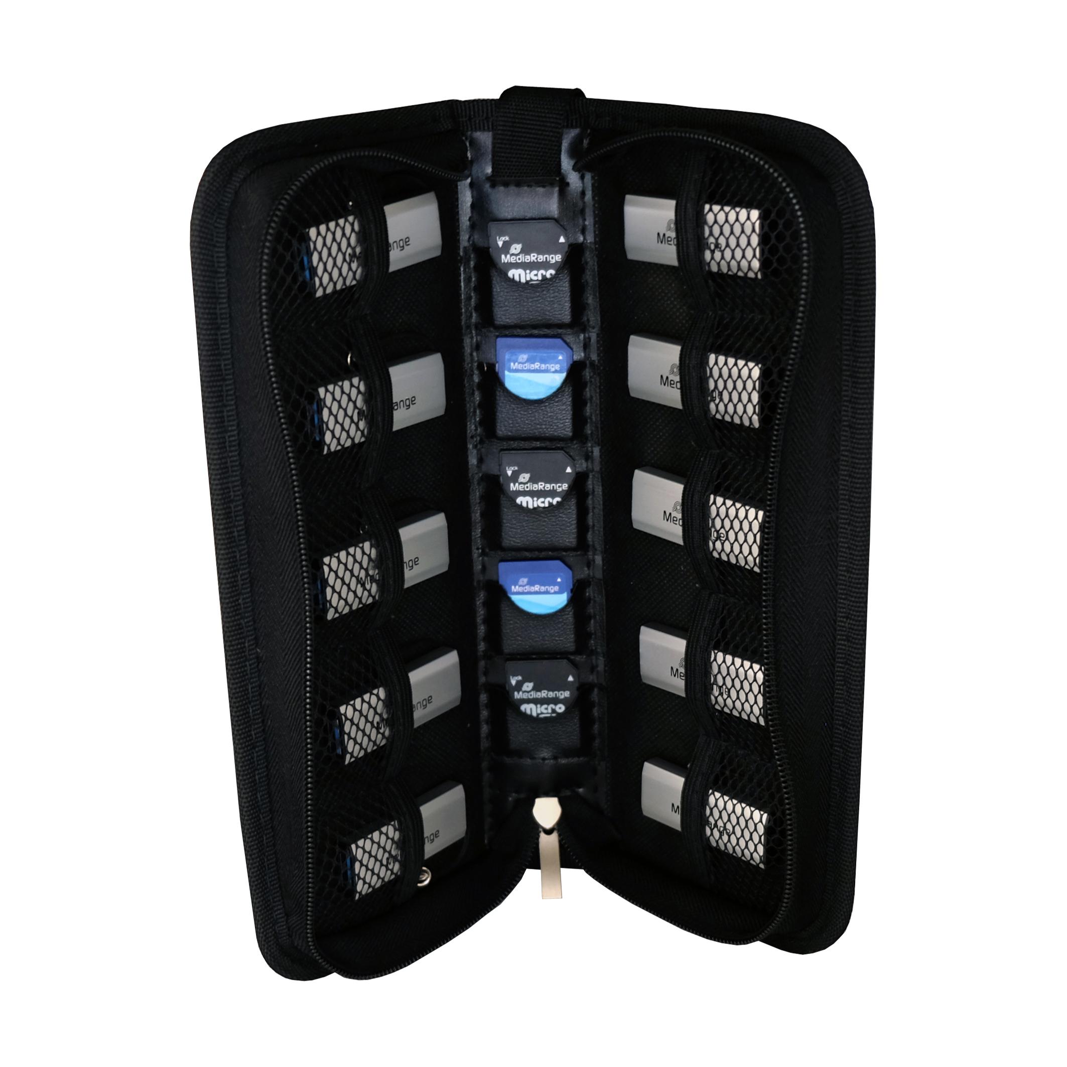 Dėklas MediaRange Portfel na 5 kart SD i 10 pendrive'ów (BOX99)