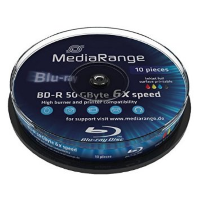 MediaRange BD-R DL 50 GB 6x 10 vnt (MR509)