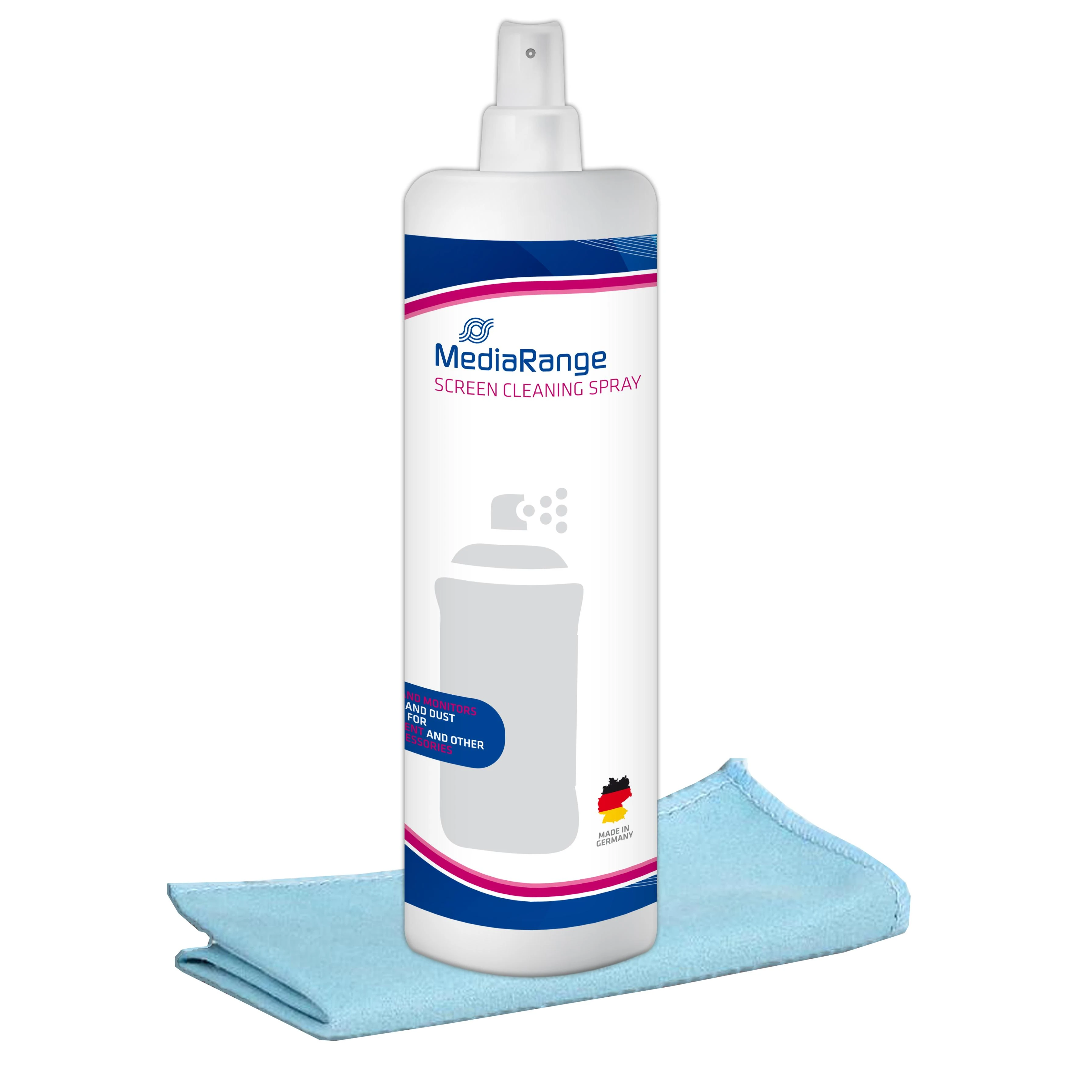 MEDIARANGE MR721 – Įrangos valymo drėgnos/sausos šluostės ir skystis – LCD/TFT/Plazma – 250 ml – Daugiaspalvis – 1 vnt. – 250 ml