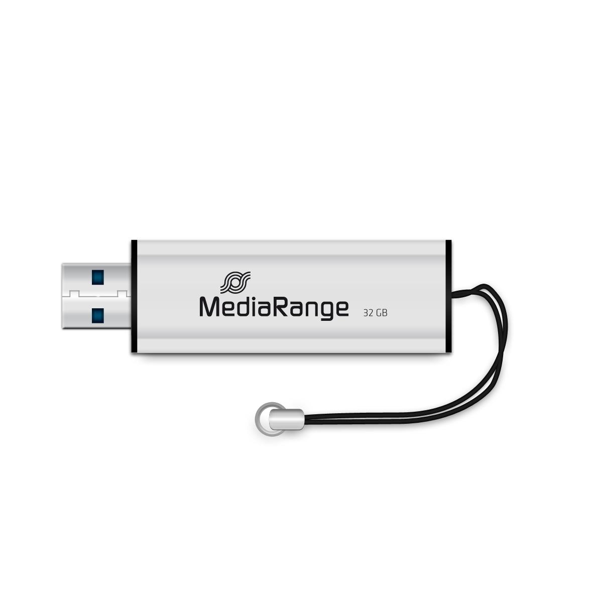 STICK 32GB USB 3.2 MEDIARANGE MR916 USB Typ-A - Dia - Juodas - Sidabrinė
