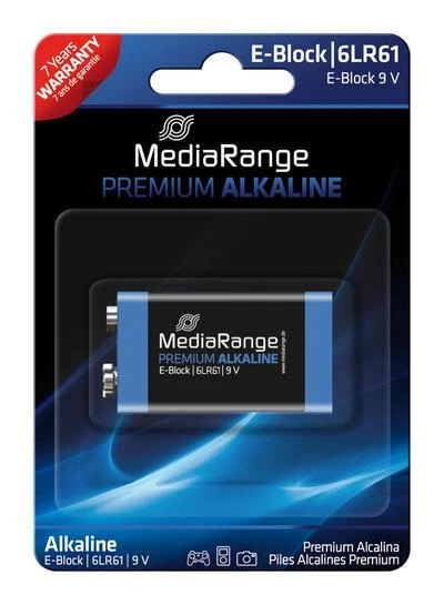 MediaRange 9V šarminė baterija pakuotėje