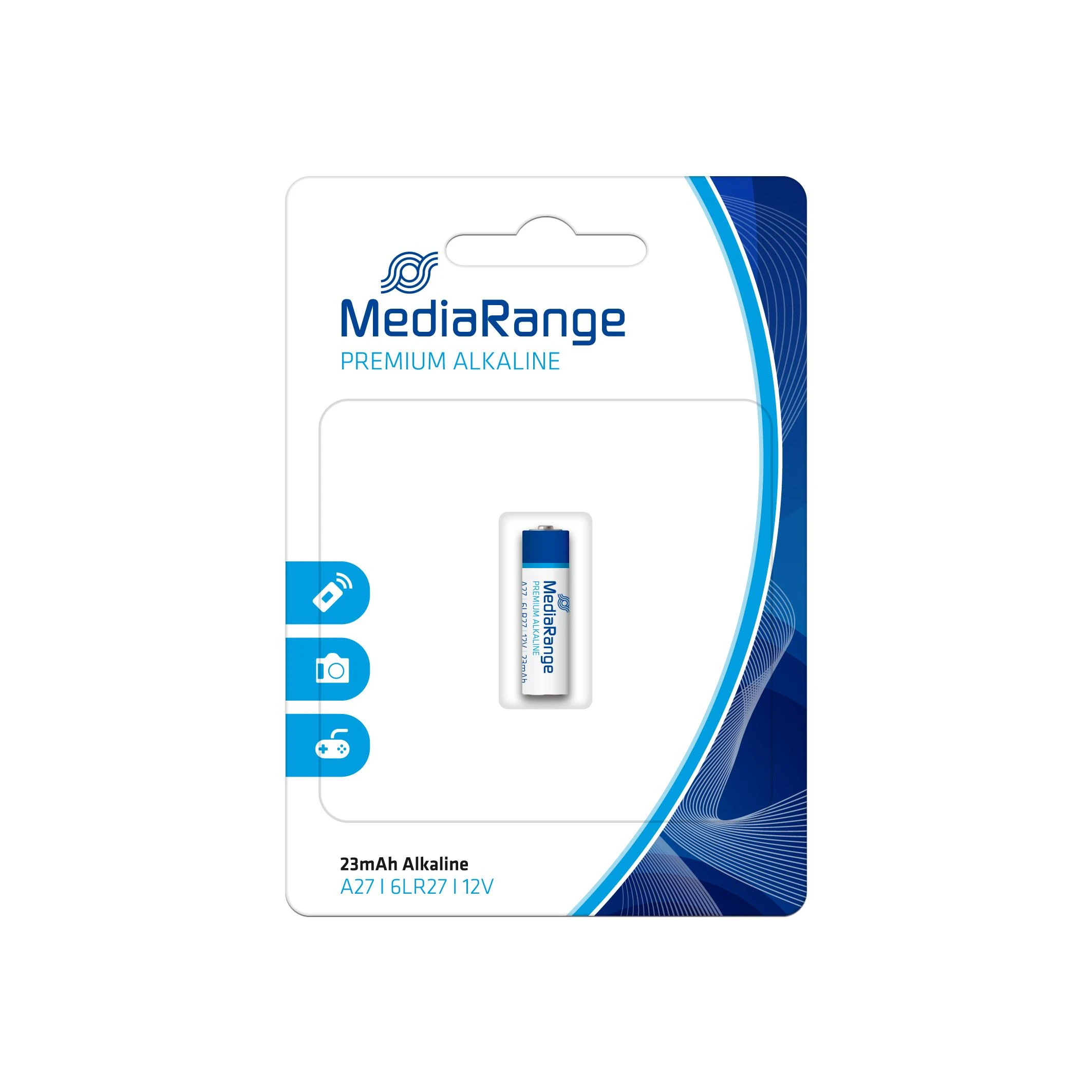 MediaRange A27 12V šarminė baterija pakuotėje
