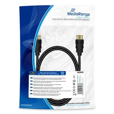 Kabelis MediaRange HDMI - HDMI 1m juoda (MRCS195)
