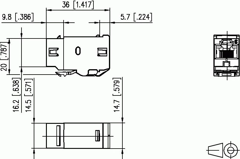 Verschiedene METZ CONNECT E-DAT modulis Cat.6 mova 8(8)