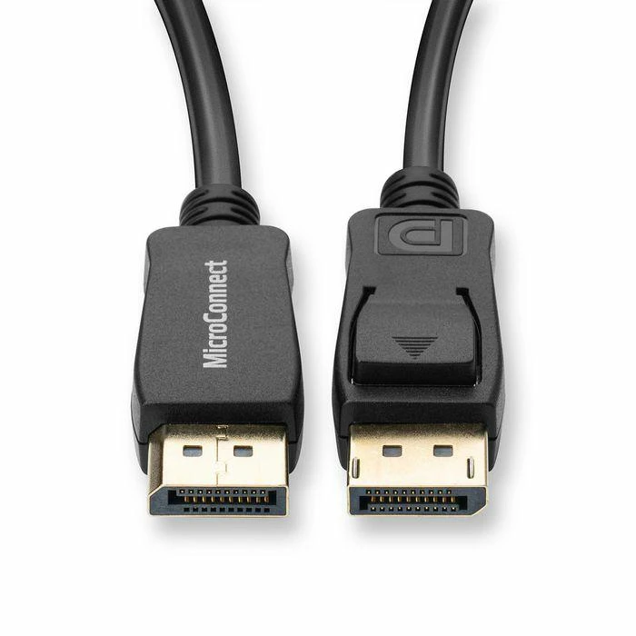 Juodas DisplayPort laidas su auksinėmis jungtimis