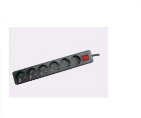 „MicroConnect“ maitinimo juostelė, 6 lizdai, 3 m juodos spalvos (GRU0063B)