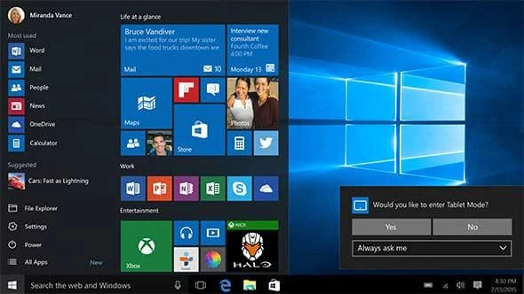 Operacinė sistema Microsoft Windows 10 Pro, 32 bitų/64 bitų, Angliška versija