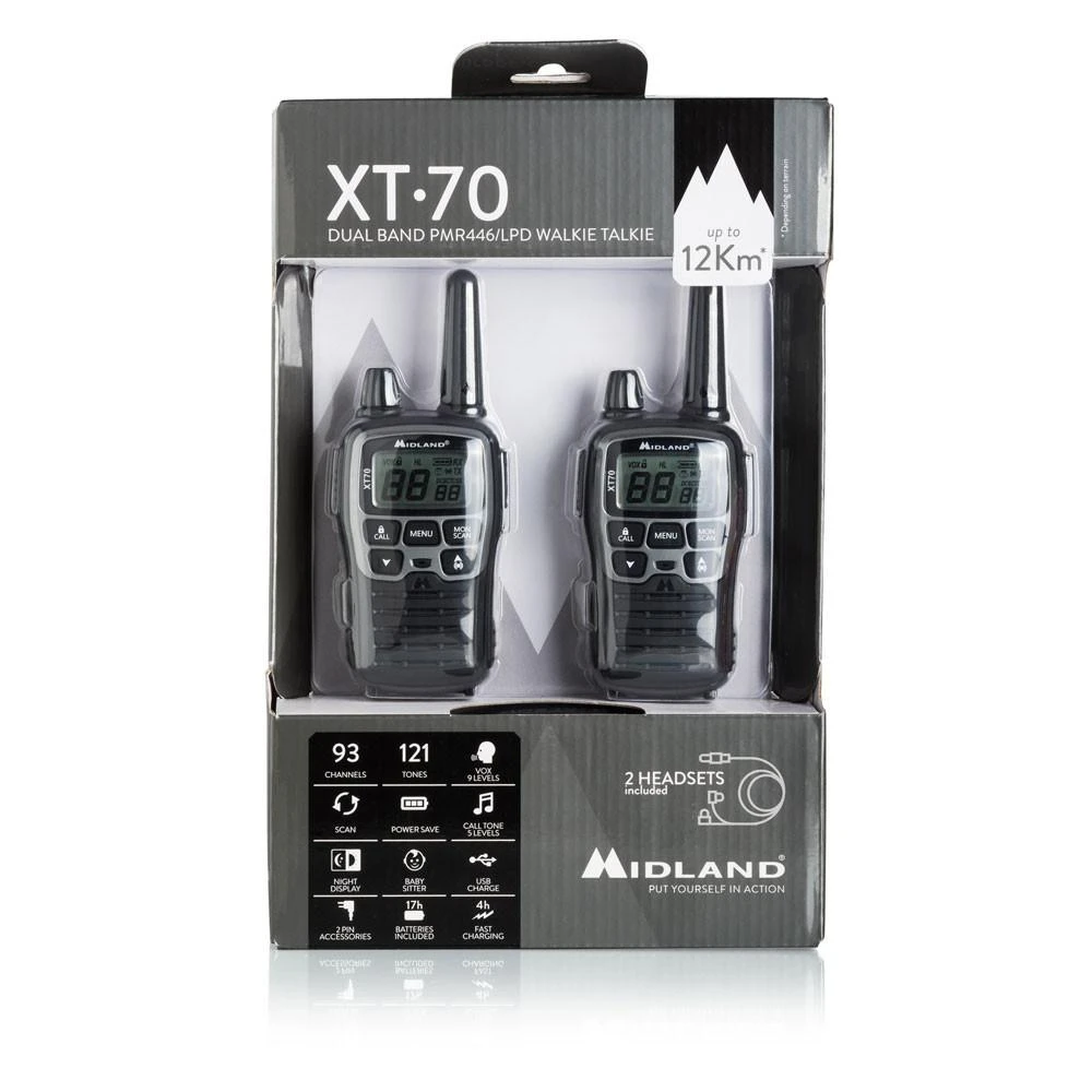 PMR MIDLAND XT70 delniniai radijo imtuvai