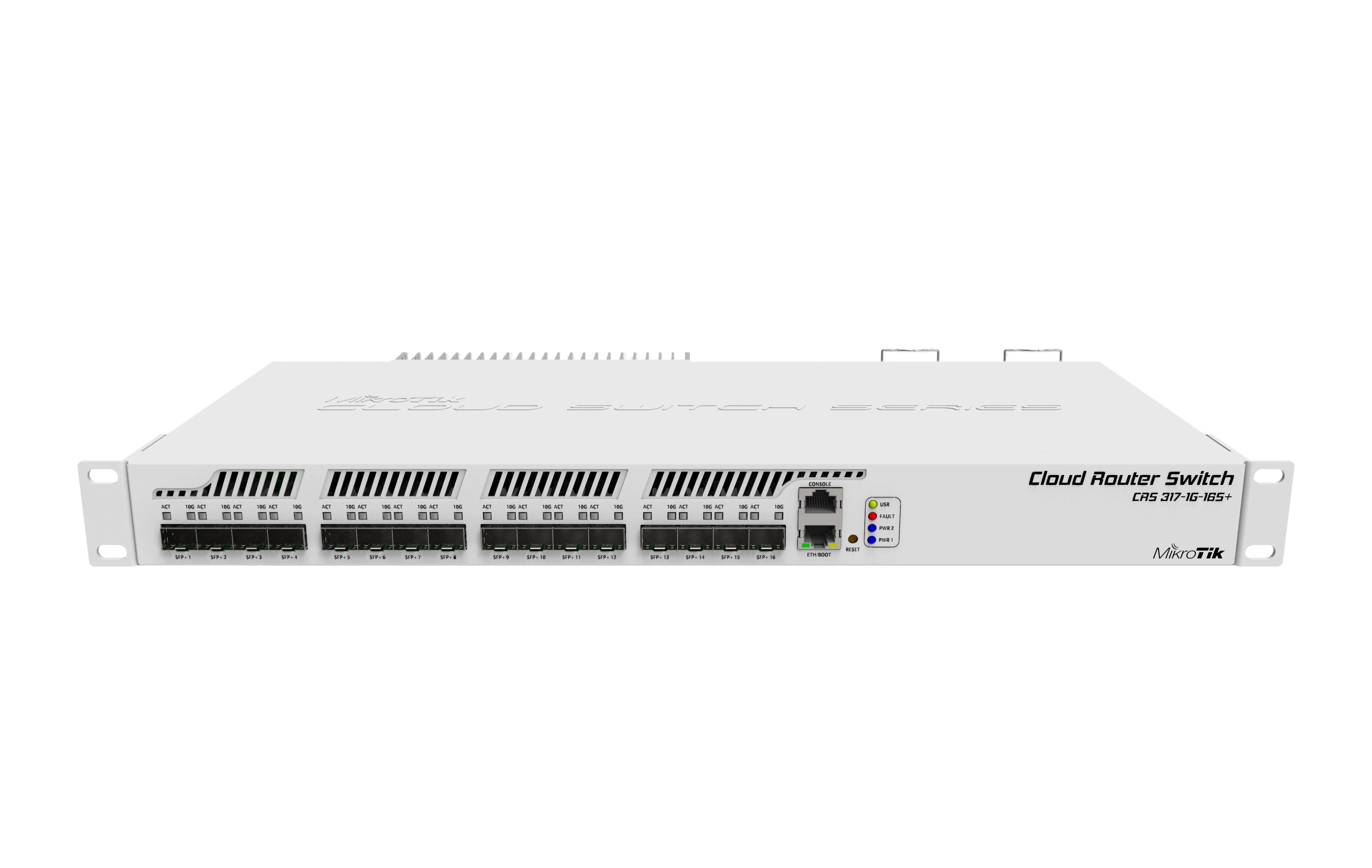 Maršrutizatorius „MikroTik CRS317-1G-16S+RM“ stovo komutatorius