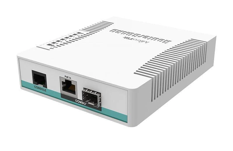 Šakotuvas MIKROTIK MT CRS106-1C-5S MikroTik CRS106-1C-5S L5 5xSFP 1G, 1xGigabit LAN PoE / SFP derinys, stalinis dėklas