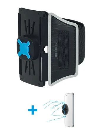 Triton Mobilis BRAZALETE UNIV U.FIX bėgimo rinkinys. Dėklas mobiliojo telefono dėklas ant peties Juodas