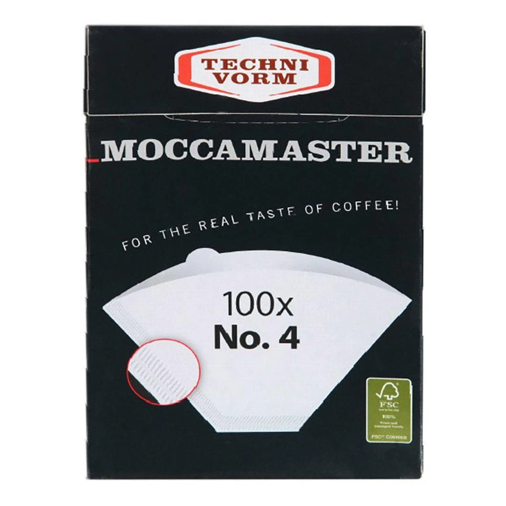 Kavos Aparatas - Moccamaster 85022 Popierinis Filtras 100 vnt. Baltas