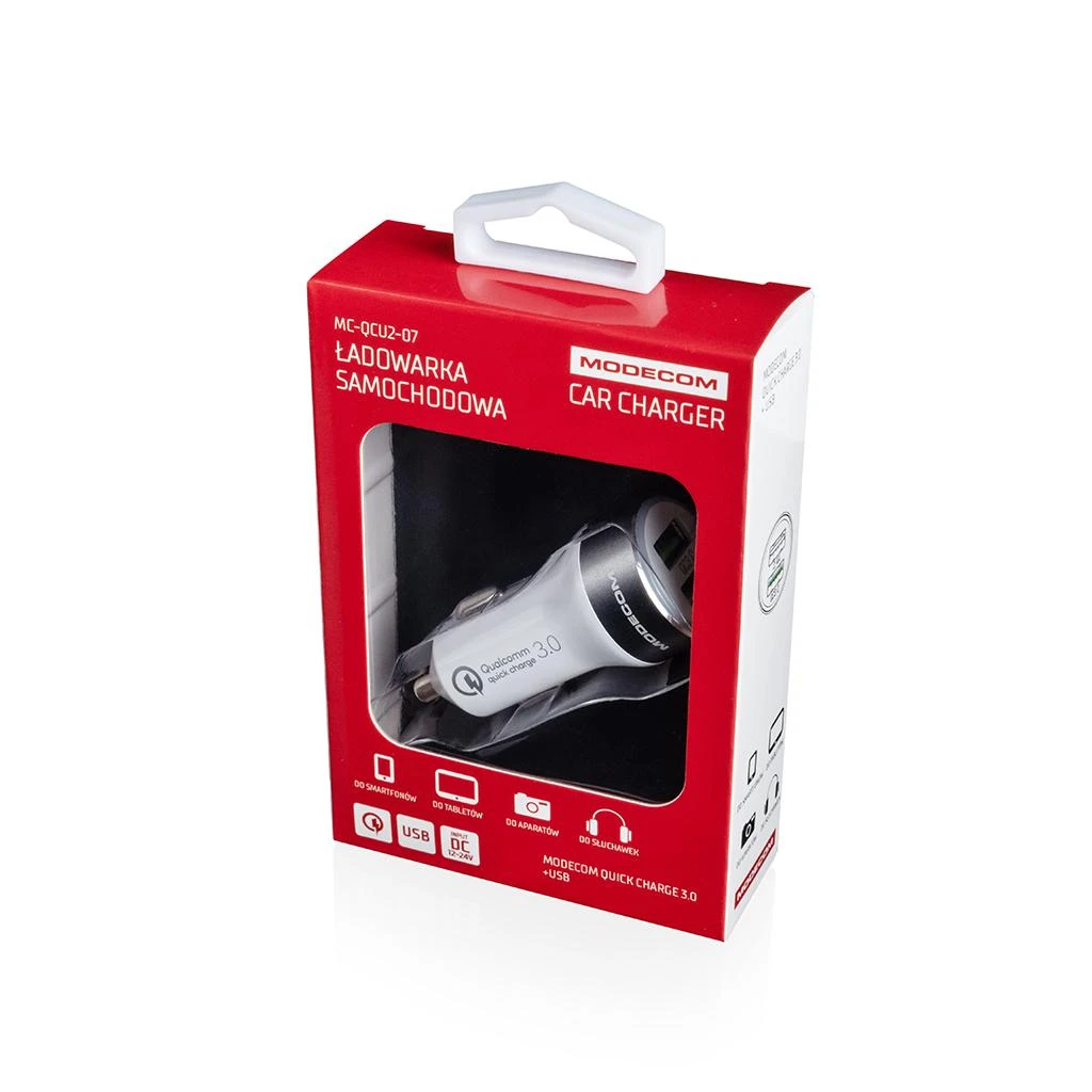 Įkroviklis Modecom MC-QCU2-07 2x USB-A 3 A (ZT-MC-QCU2-07)