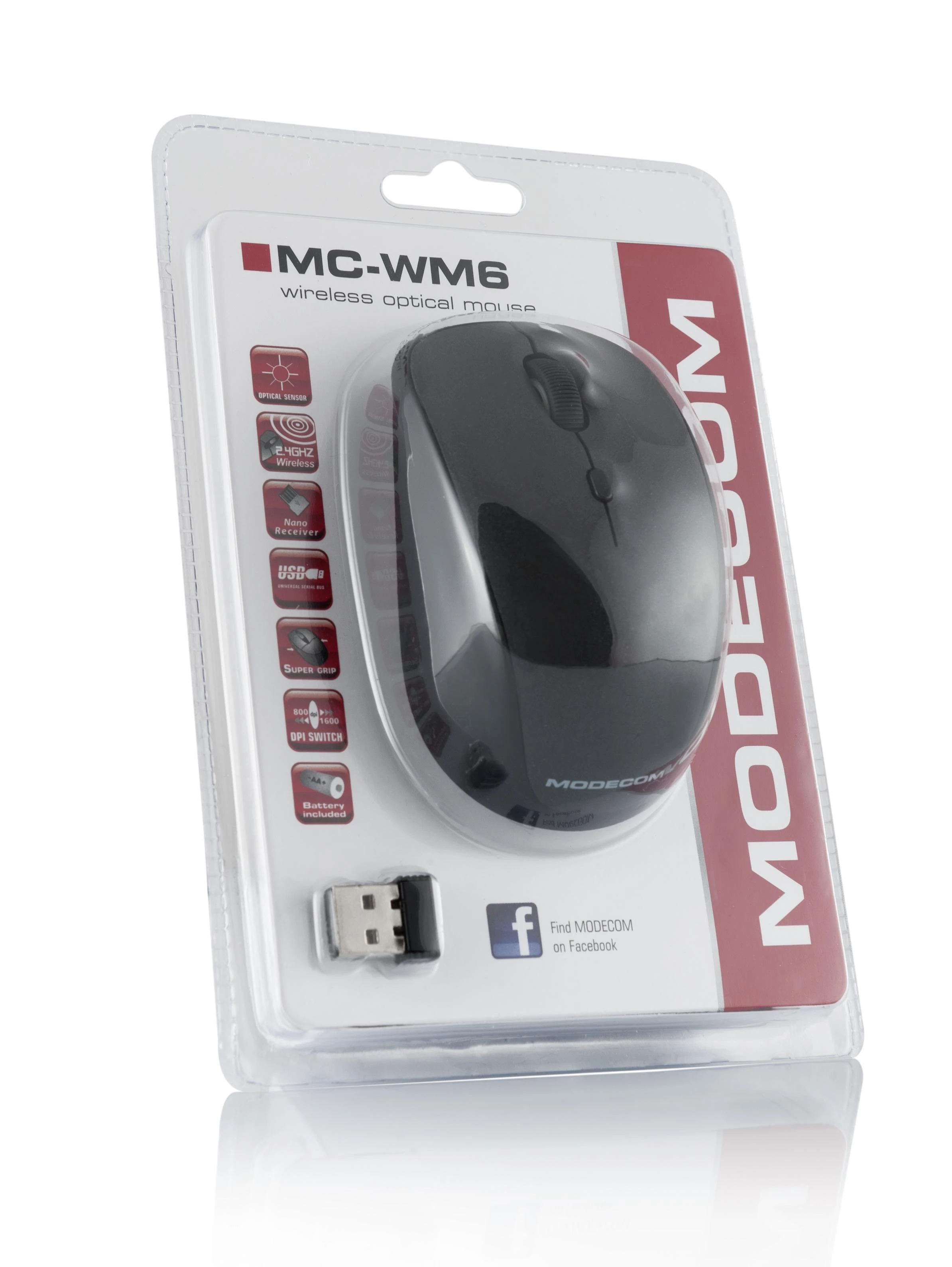 „Modecom WM6“ pelė su laidu, juoda