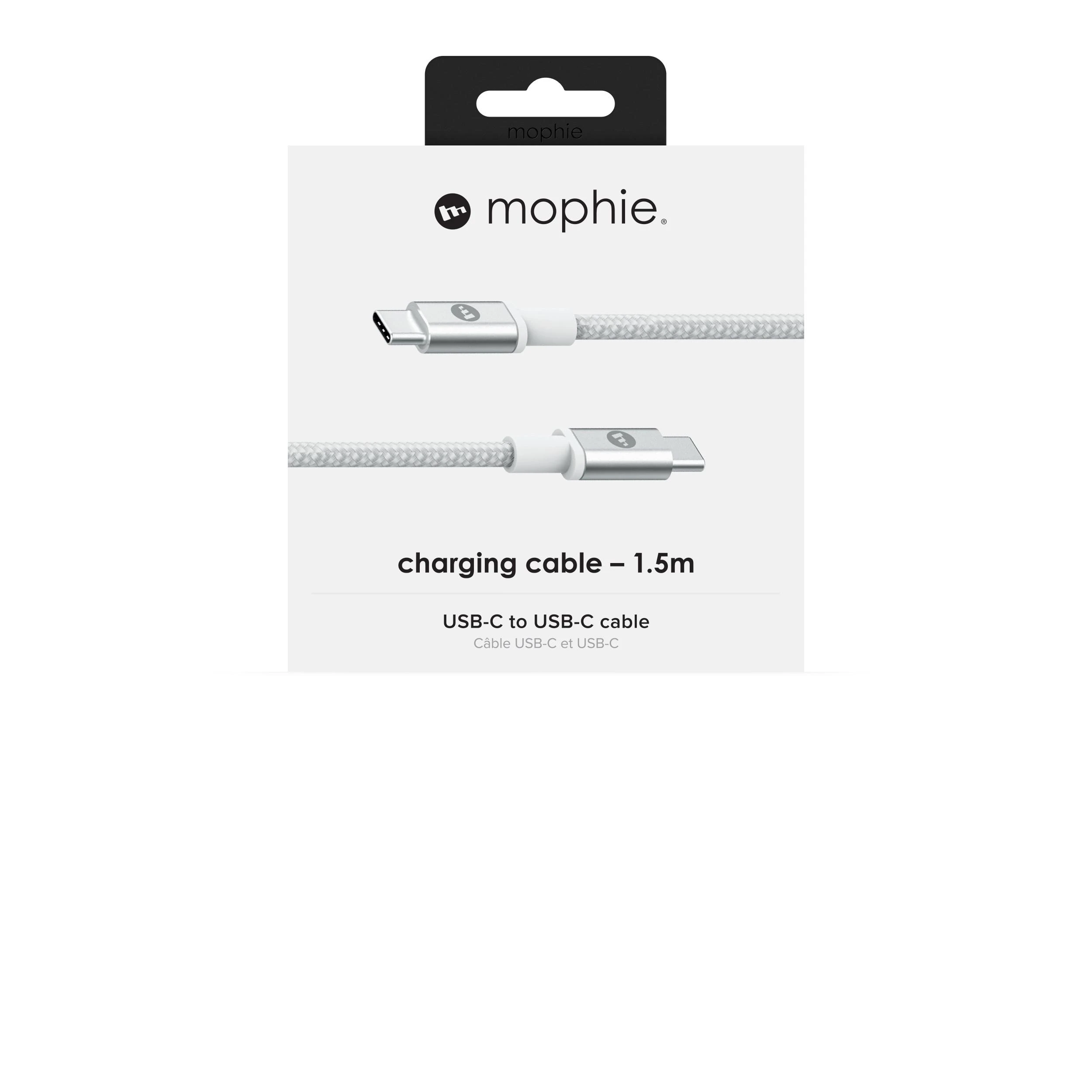 Mophie - USB-C-USB-C laidas 1.5m baltas