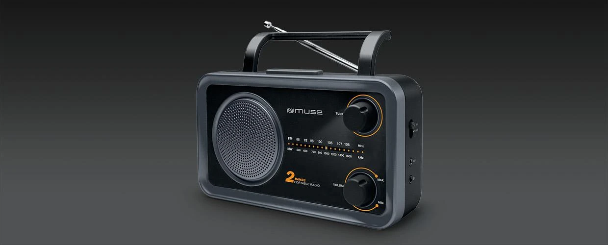 Muse | 2-bands portable radio | M-06DS | AUX in | Pilkas