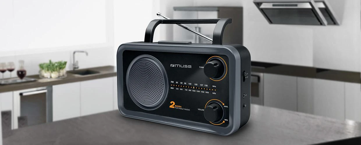Muse | 2-bands portable radio | M-06DS | AUX in | Pilkas