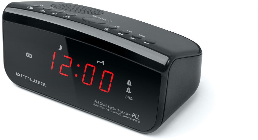 Muse Clock radijas PLL M12CR Juodas, Signalizacija, modelis M12 CR