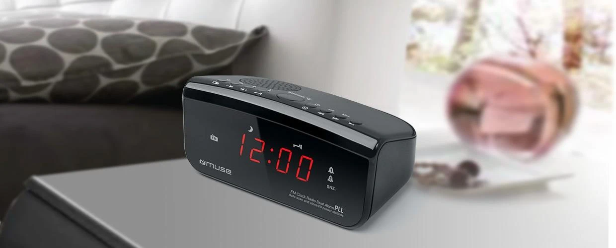 Muse Mūza | Laikrodžių radijas PLL | M-12CR | Signalizacijos funkcija | Juodas