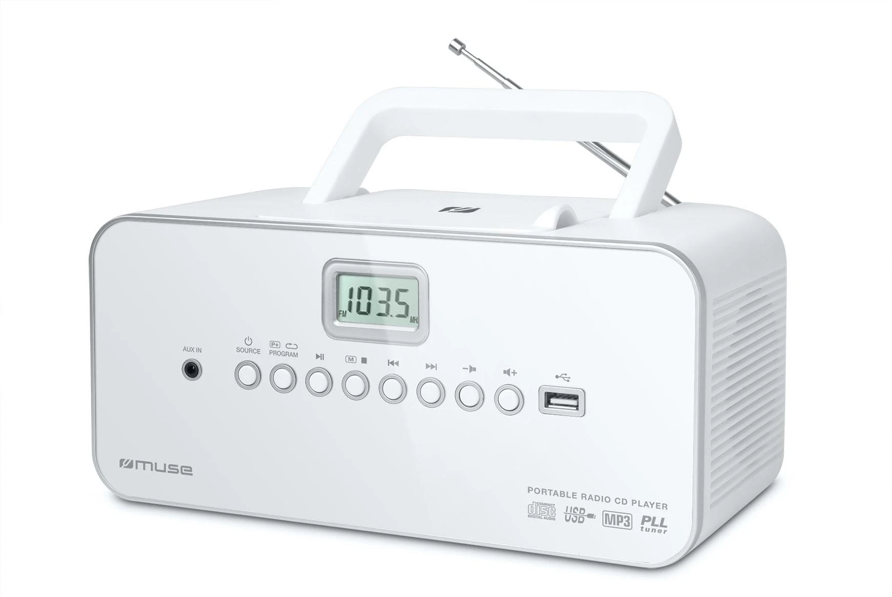 Radijo ir CD grotuvas Muse M-28 RDW Baltas, USB, modelis - M-28RDW
